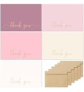 slapaflife Thank You Cards with Envelopes,20 Pack - 4x6 Inches Thank You Notes,Elegant Dusty Pink...