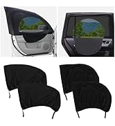 4PCS Car Window Shades with Zipper,Breathable Car Window Cover Baby Window Shades for Car,Camping...