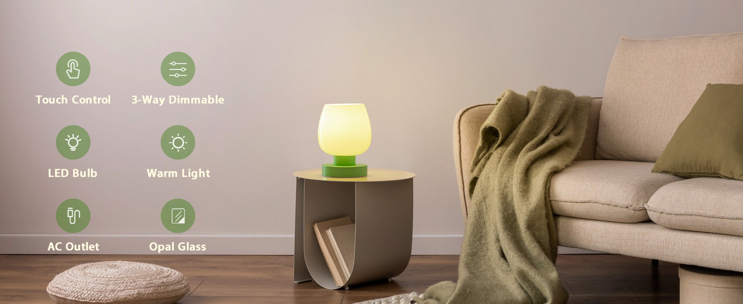 green table lamp