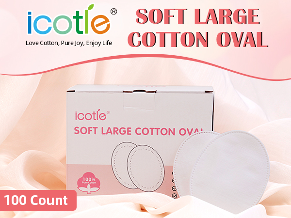 ICOTLE 100 Count Cotton Oval