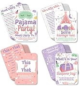 Big Dot of Happiness Pajama Slumber Party - Sleepover Activities & Games for 4 Girls, Birthday Pa...