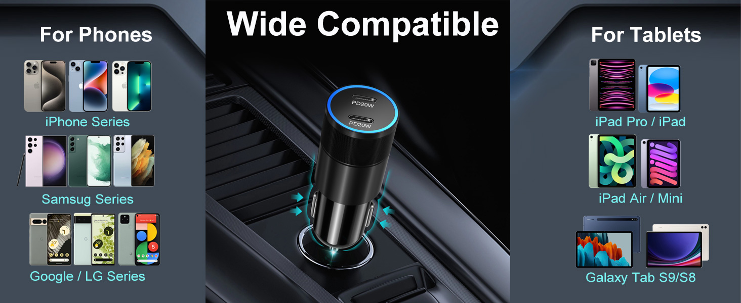 c port plug type car charger