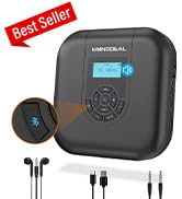 CD Player Portable, MONODEAL Bluetooth CD Player with Speakers and FM Transmitter, Rechargeable 1...