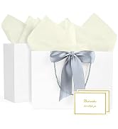 JMANNI Gift Bags, 2Pcs Paper Gift Bag with 4 Tissue Papers and 2 Cards, Present Bags with Handles...