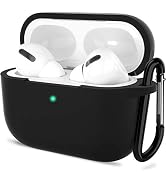 ATUAT for AirPods Pro 1st/2nd Generation Case Cover, Protective Silicone Skin Accessories with Ke...