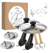 2-Pack Car Cymbal Air Vent,Mini Drum Crash Cymbal Set With Mini Drum Sticks & 4 Thumb Cymbals,Com...