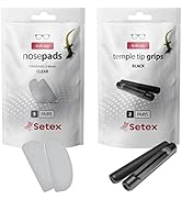 Setex Eyeglass Gecko Grip Bundle, Temple Tip Grips (2 Black Pair) + Anti Slip Eyeglass Nose Pads ...