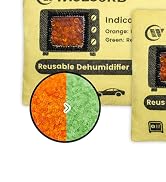 Wisesorb 120g x 6 Pack Rechargeable Gun Safe Dehumidifier, Color Indicating Desiccant Packs with ...