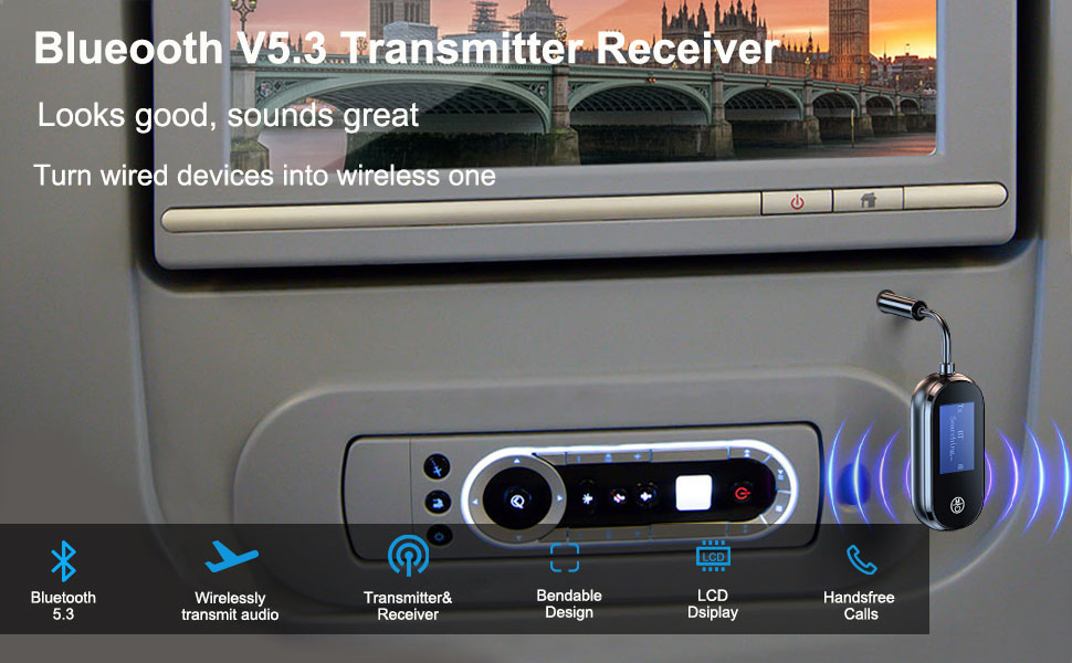 Perfect Travel Companion – Flawless Bluetooth Streaming on Flights!