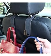Amooca Car Seat Back Hook Universal Auto Storage Hanger Suede with Metal Car Seat Organizer for H...