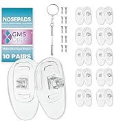 GMS Optical 13mm Medium Length/6mm Wide - D Shape Screw in Soft Silicone - Eyeglass Repair Kit wi...