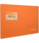 Large Bulletin Board - 48 x 36 Inches, Decorative Felt Pin Board for Wall - 4' x 3' Foldable Phot...
