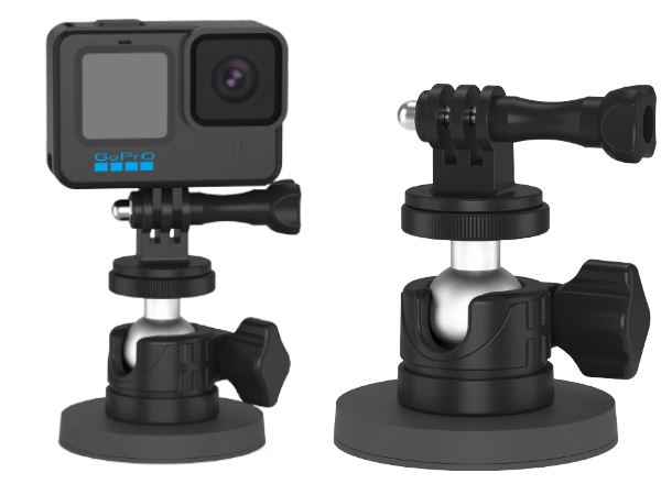 Magnetic Camera Mounting Base Mini Ball Head Super Strong Rubber Coating Magnet 1/4’’-20 Thread Stud