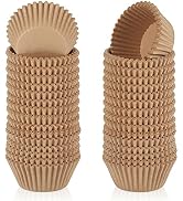 Caperci 500 Count Mini Cupcake Liners Natural Muffin Liners Greaseproof No Smell Small Cupcake Wr...