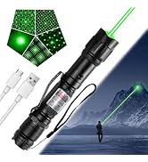 LETEAPII Green Light Flashlight, Long Range Dot Beam Pen Tactical Flashlights with Star Cap Adjus...