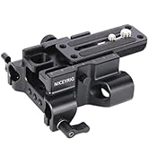 NICEYRIG 15mm Rod Rail Baseplate Quick Release for Arca-Swiss Standard, 2-in-1 DSLR Camera Base P...