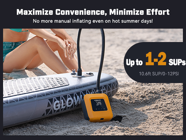 rechargeable paddle board pump