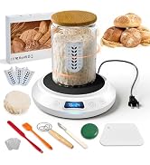Sourdough Starter Warmer Set – 9-Piece Sourdough Starter Kit, Precise 1°F Thermostat (70-120°F), ...