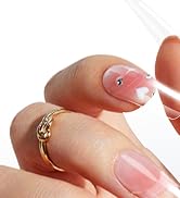 krofaue 500PCS Clear False Nails Tips, Half Cover Lady French Style Acrylic Artificial Tip Manicu...