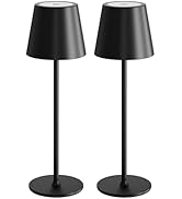uuffoo 2 Pack Cordless Table Lamp Rechargeable Battery Operated Lights Touch Control LED Portable...