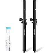 Vondynote Set of 2 Short Speaker Poles for Subwoofer - Mini Pole Mount Height Adjustable With M20...