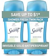 Secret Antiperspirant and Deodorant for Women, 24hr Sweat & Odor Protection, PH Balanced Protecti...