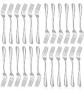 VIVANI 24-Piece Dinner Forks Set, Stainless Steel Forks Silverware 8 Inches, Cutlery Forks for Ho...