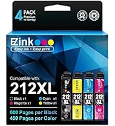 E-Z Ink 212 Ink Cartridge Remanufactured Replacement for Epson 212 212XL T212 Ink Cartridges Work...