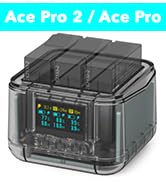 SYMIK Insta 360 Ace Pro 2 Battery Charger, 24W OLED Screen Intelligent Triple Slot Fast Charging ...