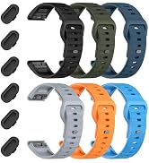 VELEYOK 26mm Silicone Sport Bands Compatible with Fenix 8 AMOLED 51mm/7X pro/7X/6X Pro/6X/5X Plus...