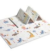 BG-BABYGO Baby Play Mat Foldable Baby Floor Play Mat X-Large Soft Foam Playmat for Babies Reversi...
