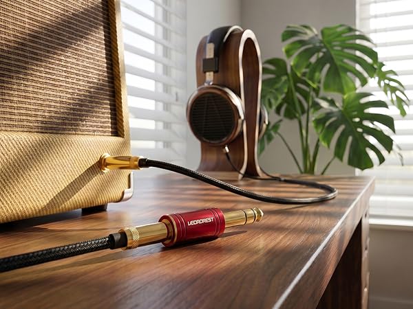 3.5mm to 1/4 Stereo Audio Adapter, 3.5mm to 1/4'' (6.35mm) Headphone Adapter