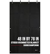 BoxerTools Studio Grommeted Sound Dampening Blanket 48 in. x 78 in. Light Blocker, Sound Absorbin...