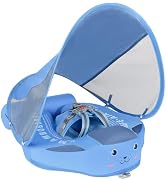 Mambobaby Float with Canopy and Tail New Upgraded Non-Inflatable Baby Pool Float Mambo Float Swim...