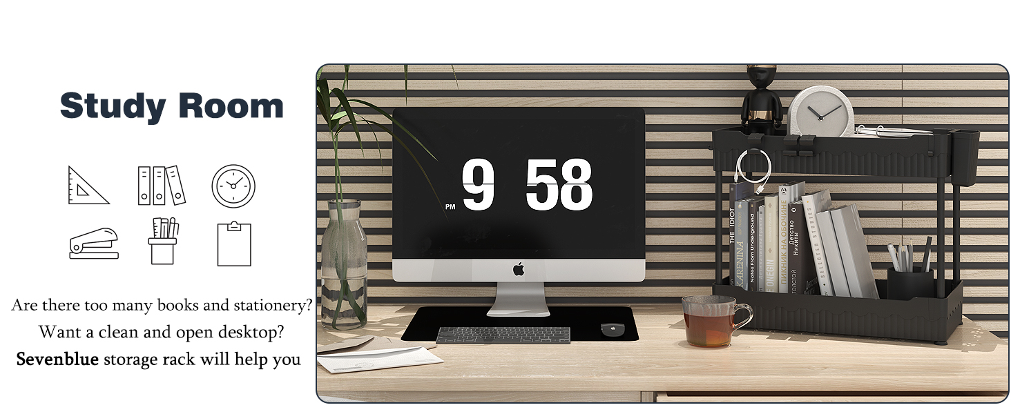 Desktop storage shelf