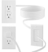 in Wall Cable Management Kit,2 AC GFCI Outlet 15 amp,TR Tamper Resistant GFCI Receptacle with LED...