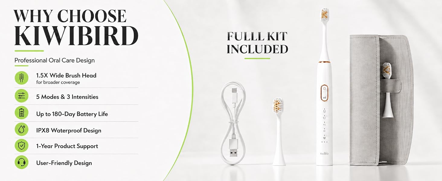 KIWIBIRD K5 Sonic Electric Toothbrush