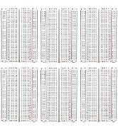 WWZMDiB 6 Pcs Solderless Breadboard Kit 400 Point 2.54mm Back with Paste in The Back for Arduino ...