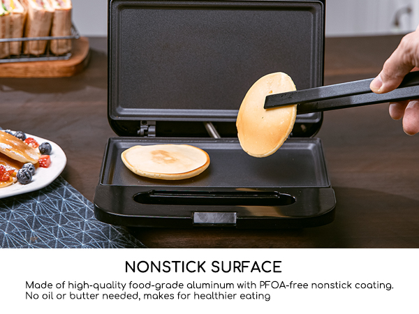 sandwichera electrica nonstick surface bread toaster easy cheese pancake maker