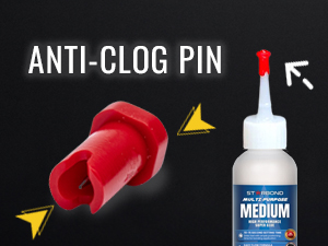 Anti clog ca glue