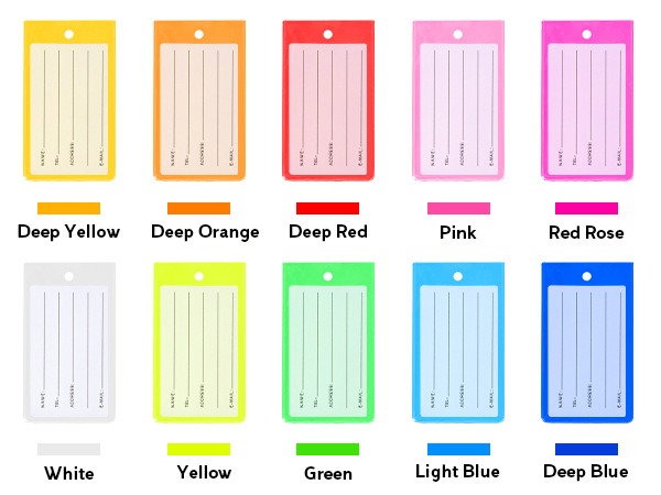 Luggage Tags for Suitcases pvc bright colorful holder