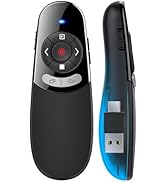 2 in 1 Type C USB Presentation Clicker,Wireless Presenter Remote PowerPoint Clicker for Computer ...