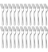 BEWOS 24 Pieces Dinner Forks Set, 8.2-Inch Stainless Steel Forks Silverware, Flatware Salad Forks...