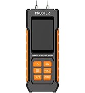 Proster Moisture Meters Wood Moisture Tester Water Leak Detector Colour LCD for Wall,Lumber, buil...