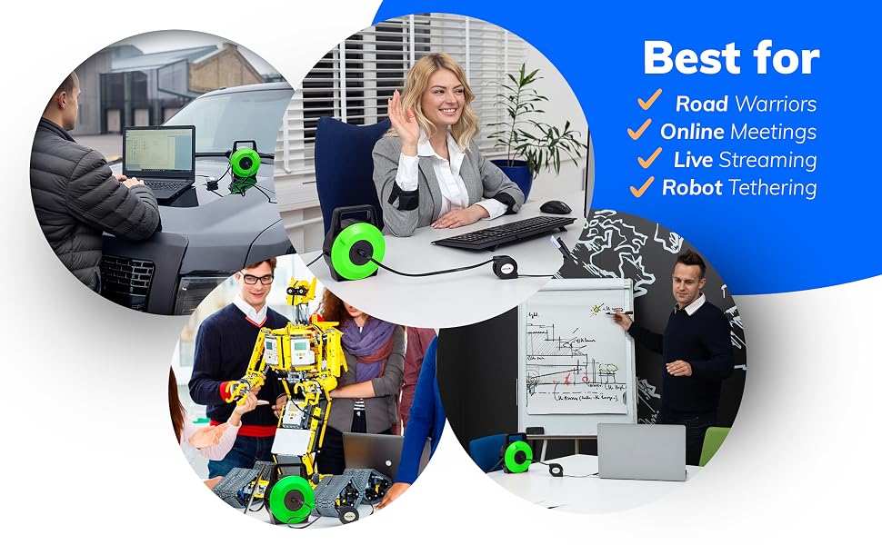 best for road warriors online meeting live streaming robot tethering