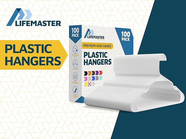 Lifemaster Plastic Clothes Hangers