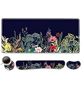 DINKY Keyboard Mouse Pad Set, Large Gaming Mousepad + Memory Foam Ergonomic Keyboard Wrist Rest S...