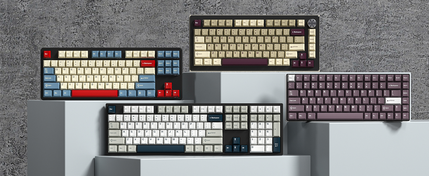 Doubleshot 139 Key Caps, 4 Color Optionnal