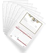 Recipe Card Protectors 8.5x6.8 Inch Recipe Card Sleeves for Mini Binders 4x6 Index Card Sleeves R...