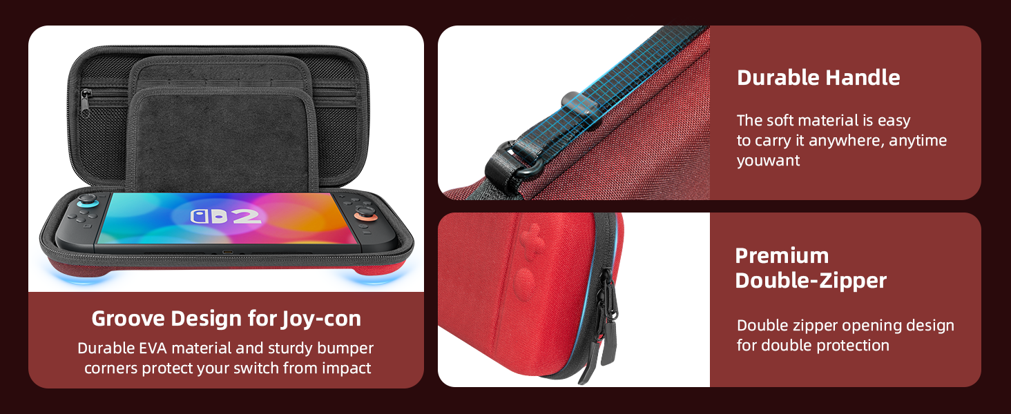 Switch 2 Carry Case Compatible with Nintendo Switch 2 Console,Large Capacity Switch Case